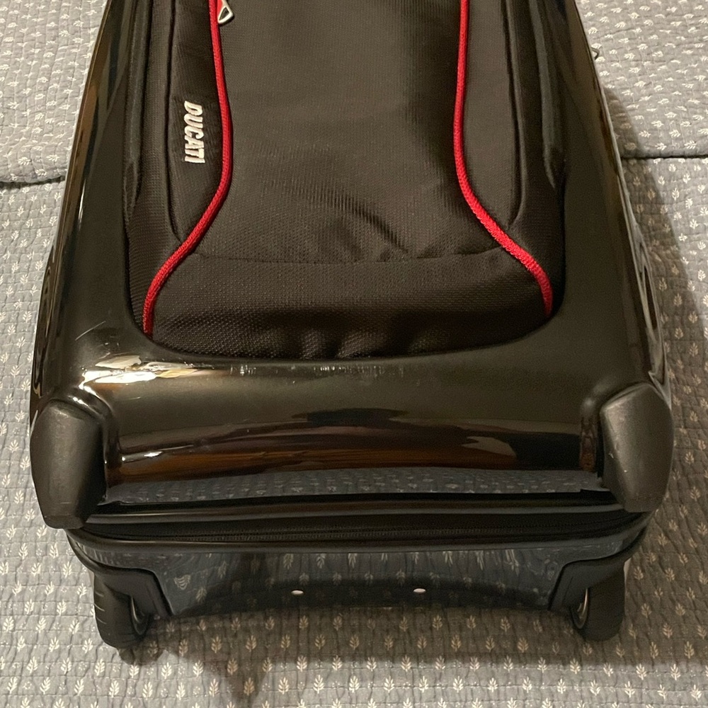 Tumi Ducati Black and Red Duffel Bag and carry on suit case.RARE HARD TO FIND - Picture 15 of 16